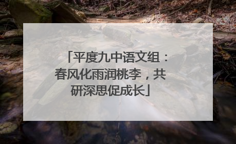 平度九中语文组：春风化雨润桃李，共研深思促成长