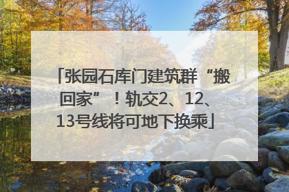张园石库门建筑群“搬回家”！轨交2、12、13号线将可地下换乘