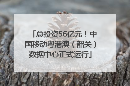 总投资56亿元！中国移动粤港澳（韶关）数据中心正式运行