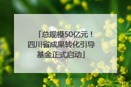 总规模50亿元！四川省成果转化引导基金正式启动