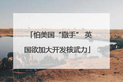 怕美国“撒手” 英国欲加大开发核武力