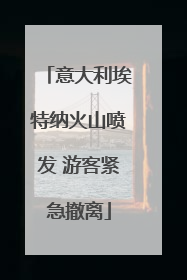 意大利埃特纳火山喷发 游客紧急撤离