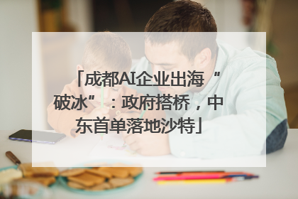 成都AI企业出海“破冰”：政府搭桥，中东首单落地沙特