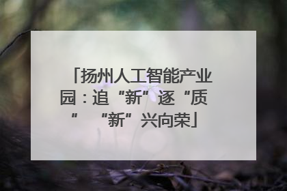 扬州人工智能产业园：追“新”逐“质” “新”兴向荣