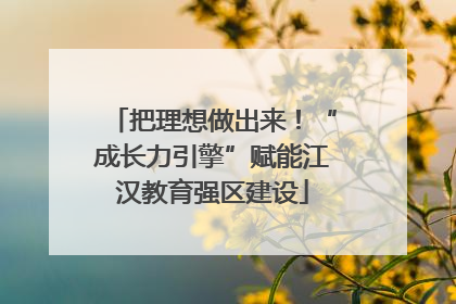 把理想做出来！“成长力引擎”赋能江汉教育强区建设