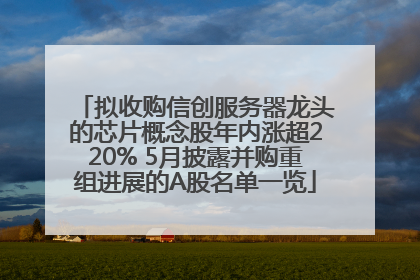 拟收购信创服务器龙头的芯片概念股年内涨超220% 5月披露并购重组进展的A股名单一览