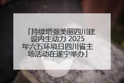 持续增强美丽四川建设内生动力 2025年六五环境日四川省主场活动在遂宁举办