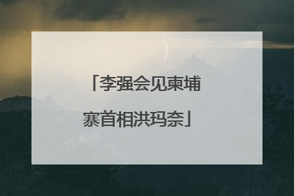 李强会见柬埔寨首相洪玛奈