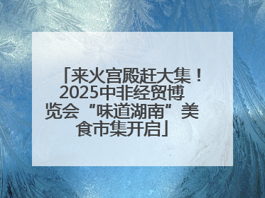 来火宫殿赶大集！2025中非经贸博览会“味道湖南”美食市集开启