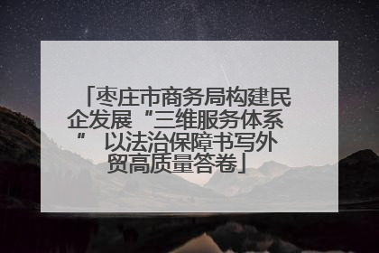 枣庄市商务局构建民企发展“三维服务体系” 以法治保障书写外贸高质量答卷