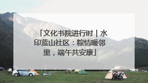 文化书院进行时｜水印蓝山社区：粽情暖邻里，端午共安康