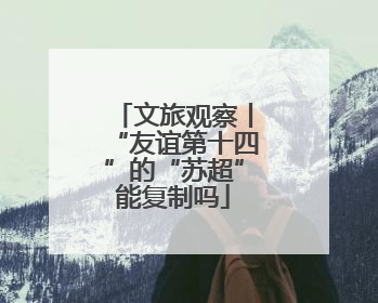 文旅观察丨“友谊第十四”的“苏超”能复制吗