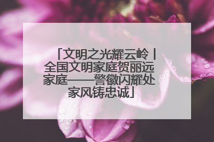 文明之光耀云岭丨全国文明家庭贺丽远家庭——警徽闪耀处 家风铸忠诚