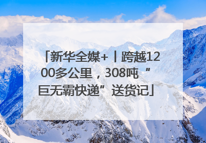 新华全媒+丨跨越1200多公里，308吨“巨无霸快递”送货记