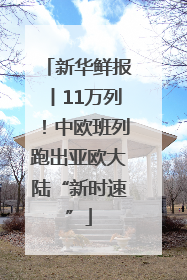 新华鲜报丨11万列！中欧班列跑出亚欧大陆“新时速”