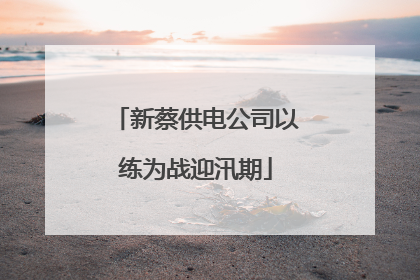 新蔡供电公司以练为战迎汛期