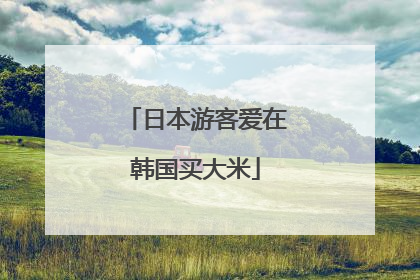 日本游客爱在韩国买大米