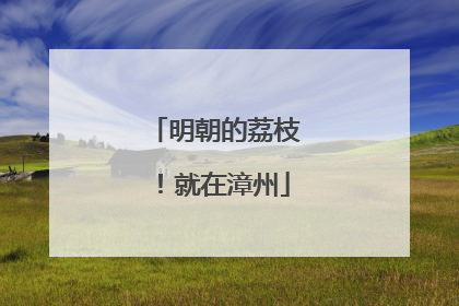 明朝的荔枝！就在漳州