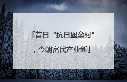 昔日“抗日堡垒村”，今朝富民产业新