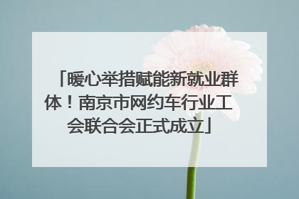 暖心举措赋能新就业群体！南京市网约车行业工会联合会正式成立