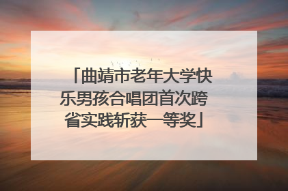 曲靖市老年大学快乐男孩合唱团首次跨省实践斩获一等奖