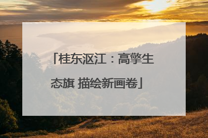 桂东沤江：高擎生态旗 描绘新画卷