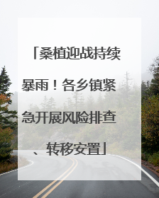 桑植迎战持续暴雨！各乡镇紧急开展风险排查、转移安置
