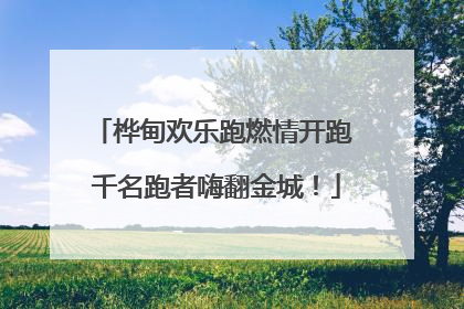 桦甸欢乐跑燃情开跑 千名跑者嗨翻金城！