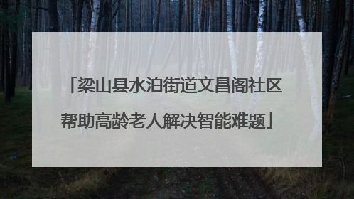 梁山县水泊街道文昌阁社区帮助高龄老人解决智能难题