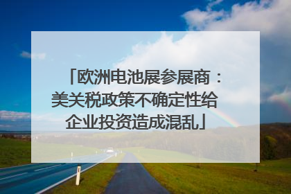 欧洲电池展参展商：美关税政策不确定性给企业投资造成混乱