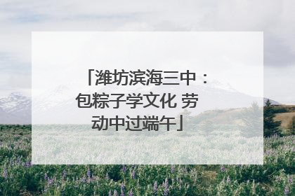 潍坊滨海三中：包粽子学文化 劳动中过端午