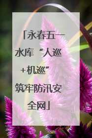 永春五一水库“人巡+机巡” 筑牢防汛安全网