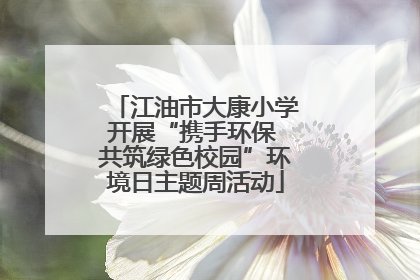 江油市大康小学开展“携手环保 共筑绿色校园”环境日主题周活动