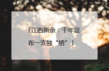 江西新余：千年夏布一支独“绣”