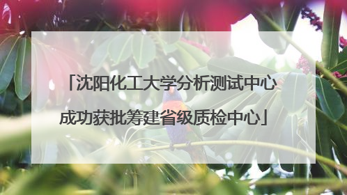 沈阳化工大学分析测试中心成功获批筹建省级质检中心