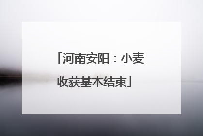 河南安阳：小麦收获基本结束