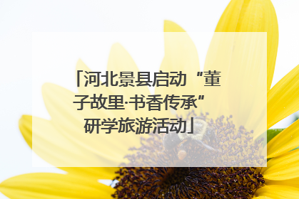 河北景县启动“董子故里·书香传承”研学旅游活动