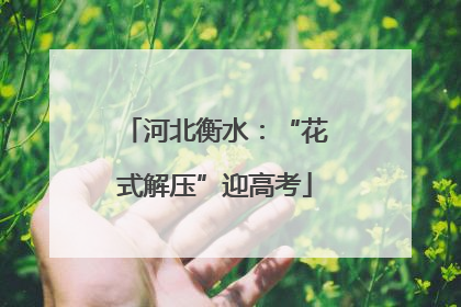 河北衡水：“花式解压”迎高考