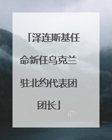 泽连斯基任命新任乌克兰驻北约代表团团长