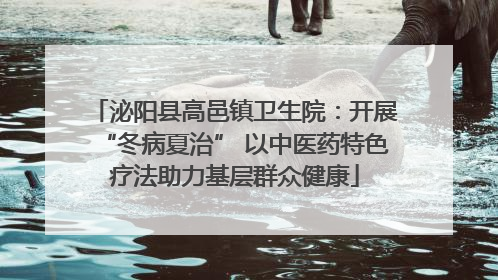 泌阳县高邑镇卫生院：开展“冬病夏治” 以中医药特色疗法助力基层群众健康