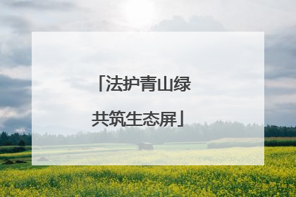 法护青山绿 共筑生态屏