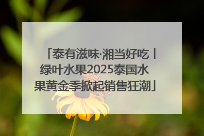 泰有滋味·湘当好吃丨绿叶水果2025泰国水果黄金季掀起销售狂潮
