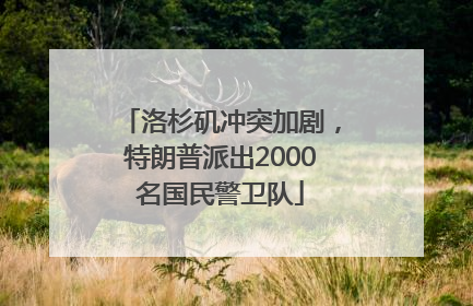洛杉矶冲突加剧，特朗普派出2000名国民警卫队
