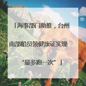 海事部门助推，台州南部船员领健康证实现“最多跑一次”