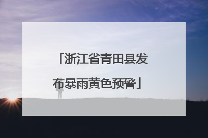 浙江省青田县发布暴雨黄色预警