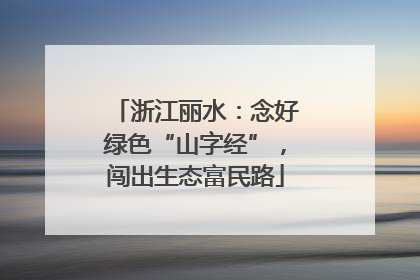 浙江丽水：念好绿色“山字经”，闯出生态富民路