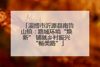 淄博市沂源县南鲁山镇：路域环境“焕新” 铺就乡村振兴“畅美路”