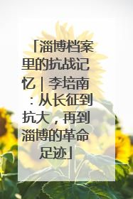 淄博档案里的抗战记忆｜李培南：从长征到抗大，再到淄博的革命足迹