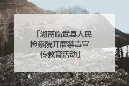 湖南临武县人民检察院开展禁毒宣传教育活动