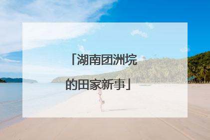 湖南团洲垸的田家新事